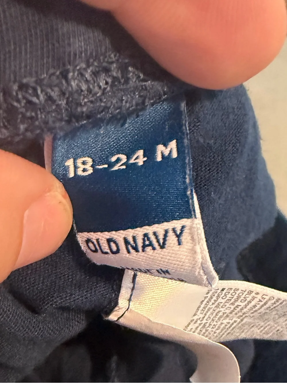 Old Navy Navy & White Striped Dress with Cherry Patch and Navy Leggings